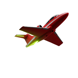 Rotes D&uuml;senflugzeug mit steigender Kurve als Symbol f&uuml;r Crash Games wie Aviator im Jack Casino